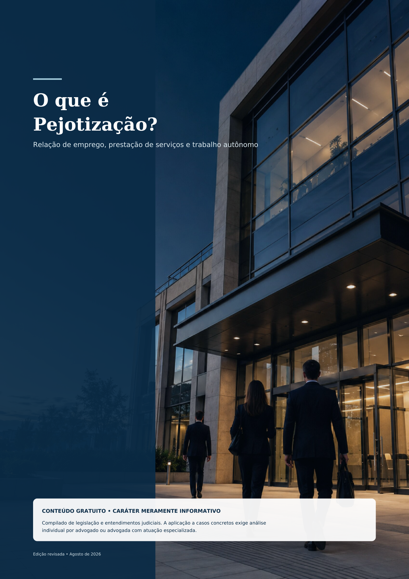 Capa do e-book O que é Pejotização?
